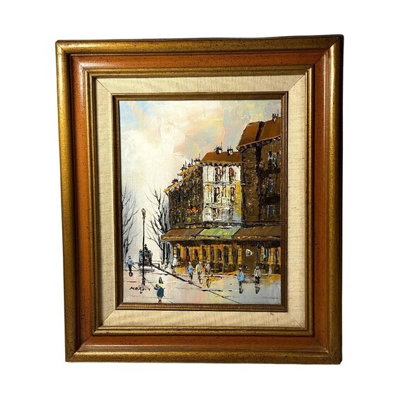 French Impressionism Original Signed Marvin 8 X 10" Canvas Oil Painting